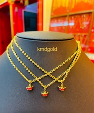 KMDGold สร้อยคอทองแท้1สลึง จี้ในตัว สินค้าขายได้จำนำได้ พร้อมใบรับประกัน