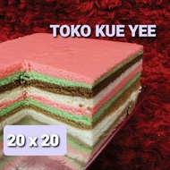 RAINBOW CAKE/ BOLU PELANGI uk 20 x 20 Enak Lembut Tanpa Pengawet