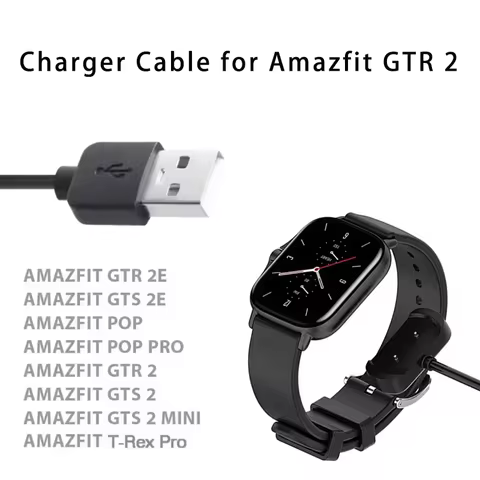 Charger For Amazfit GTR 2/GTR 2e USB Charging Cable For Bip 5/Bip 3/Bip U Charger