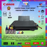 (T3RL4R1S) Printer Canon Pixma TS307 wireless +infus