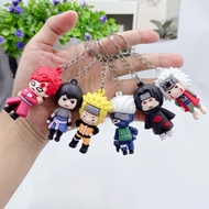 GANTUNGAN Naruto Keychain Toy Anime Character Naruto Sasuke Kakashi Gaara Cute 3D