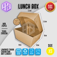 Luch Box Size XS 290gsm Dimsum Food Box Sweet Potato Ball Kraft Paper 290gsm