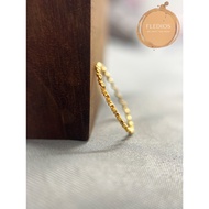 Fledios 916 Gold Zig Zag Ring With A Minimalist Pure Twist/916 Gold Zig Zag Ring