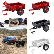 Sharprepublic RC Trailer with Wheels Simulation Upgrade Professional Aluminum Alloy Utility Trailer 