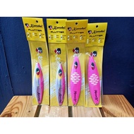 200g / 130g - Handmade Fishing Jig Kurodai Classic Flutter Pink UV Reactive