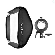 Godox 60 * 60cm/24 * 24inch Flash Softbox Diffuser with S2-type Bracket Bowens Mount Carry Bag for Flash Speedlite Compatible with Godox AD200Pro/V1 series/TT350 series/V860Ⅱ serie