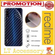Carbon Fiber Sticker 3D Phone Back Protection For Realme 5i 6i C3 5S C11 C12 C15 C25s C21y C3 7 7i 7