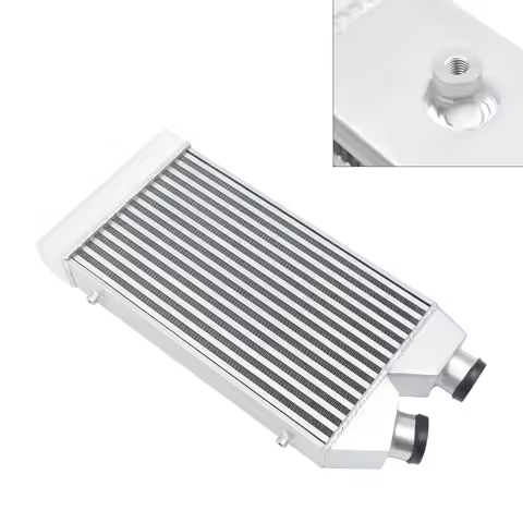 2.5" One Side Turbo Front Mount Intercooler 25x11x3'' Aluminum Universal Intercooler for All Cars an