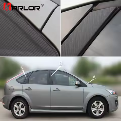 Auto Window Frame ABC Pillar Carbon Fiber Protection Film Car-styling Sticker And Decal For Ford Foc