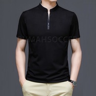 Polo Shirt Pria LDV Kerah Shanghai Polos Lengan Pendek Kaos Resleting Distro Bandung