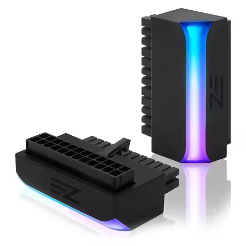 ATX 24 Pin to 90 Degree Power Plug Adapter 5V ARGB Mainboard Motherboard Power Supply Cable Connecto