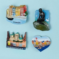 Nordic Denmark travel souvenirs Fridge Magnet World Tourism Magnetic refrigerator stickers For home 