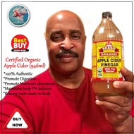 [BOOST IMMUNE SYSTEM] BRAGG Organic Apple Cider Vinegar Cuka Epal With The 'Mother' ( 946 mL)