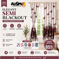AUSIMO 120X220CM ❤AURORA PART2❤Modern Langsir Curtain Semi Blackout Langsir Pintu Door Curtain Ready