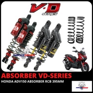 RCB RACING BOY ABSORBER VD SERIES HONDA ADV / ADV150 (395MM) PREMIUM BLACK , GREY , RED . NO.1 SUSPE