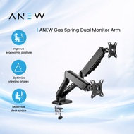 ANEW Gas Spring Dual Monitor Arm Adjustable Desk Monitor Arm for Monitor PC | Lengan Monitor Boleh L