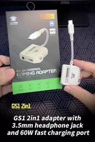 Hot Selling 🔥 Plextone GS1 Type-C 2in1 adapter with 3.5mm headphone jack and 60W fast charging port 