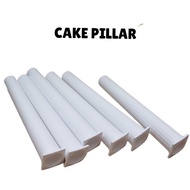Cake Pillar (White) 7 inch (4pcs)
