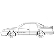 1/24 High So Car Series No.14 7th Skyline 4-Door H.T GTS (High So Car Version) Plastic Model