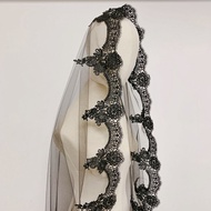 Black Veil theme retro Veil single layer 1.5m Black Veil theme retro Veil single layer 1.5m Black Ve