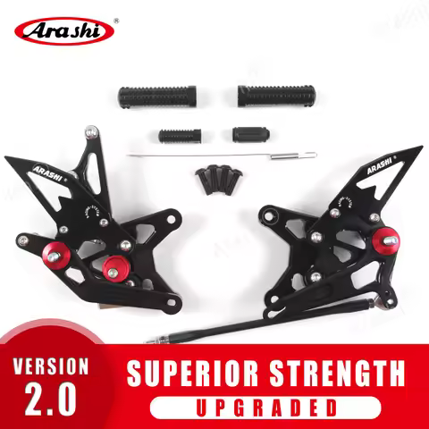 Arashi NINJA ZX6R Rearset 2009-2014 QS Adjustable Footrest Foot Peg Rear Set Pedal For KAWASAKI ZX-6