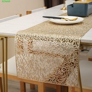 SONAR Hollow Table Runner, PVC Anti-stain Table Cover, Modern Party Supply 150CM Rectangular Tablecl