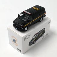 1: 64 Ford E-Series Vans NYPD Alloy Simulation Car Model Collection Ornaments 596