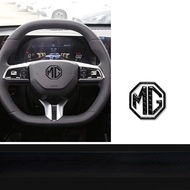 Miếng Dán Trang Trí Vô Lăng Bằng Sợi Carbon Thật Cho Xe MG4 EV MG5 Taurus MG7 MG ONE Phụ Kiện Trang