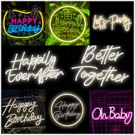 【UNOLUX】Happy Birthday Neon Sign Happy Birthday Light Up Sign Neon Happy Birthday Sign Happy Birthda