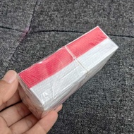 MERAH [1 Pcs] Red and White Computer Embroidery Flag Bet 6*4 cm Bed Flag 4x6cm