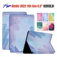 For Kindle 2022 11th Generation 6.0-inch Case Kindle C2V2L3 Ereader Protective Case Fashion Watercol