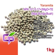 1kg Baja Yaramila NPK 12-12-17+2MgO+TE / Baja Bunga Buah / Yara Mila Fertilizer / Baja Sebatian