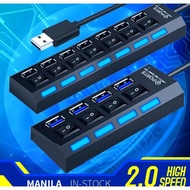 7 ports Usb Hub Hi speed 2.0Hub 480Mbps On/Off switch