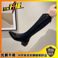 YQ PLOVERWoodpecker High Boots, Female23Style Fleece-linedVMouth Shorty Long Boots Thin Knight Dr. Martens Boots Long Tu