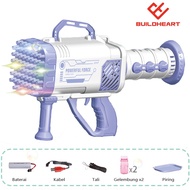 BUILDHEART Congatlin Bubble Gun, Rocket Launcher Pistol Gelembung, Anak-Anak Dewasa Musim Panas Aktivitas Pesta Luar Ruangan Mesin Gelembung, Hadiah Ulang Tahun Untuk Anak-Anak, Mainan Luar Ruangan