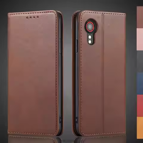 Magnetic attraction Leather Case for Samsung Galaxy Xcover 5 5s / Xcover5 Holster Flip Cover Case Wa