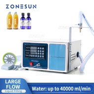 ZONESUN 17C 40L/min Big Flow Liquid Filling Machine Semi-Automatic Edible Oil Bottle Filler
