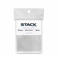 STACK Display TCG Sleeve 66x91 50mic Super Clear contents 100 pcs Card Sleeve Toploader
