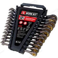 1pc Ratchet Wrench, SAE Wrench, Metric And Standard Ratchet Wrench, Black Nickel Coated Combination 
