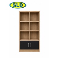 SBC0015 BOOKSHELF WITH GLASS : DIMENSION : L (80) X W (41) X H (180)