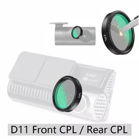 for KAWA D11 Front and Rear Dash Cam HD CPL Filter HD Lens Dust Protection Anti Glare for KAWA D11 F