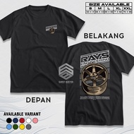 Kaos Racing Velg Rays Engineering Legend Wheels TE37 TE 37 Baju Distro Motor Mobil Tshirt Logo Otomo