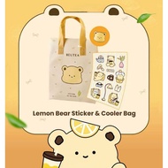 🇲🇾Malaysia Ready Stock BEUTEA Lemon Bear Sticker & Cooler Bag