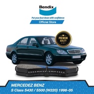 Bendix Brake Pads BENZ (W220) S430/S500 (Year 1998-05) Front Disc + Rear (DB1453 DB1458)