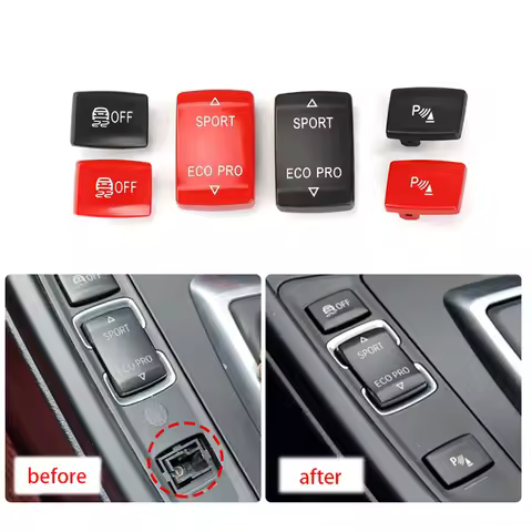 A Set Car Console ESP Antislip Switch Sport Buttons Radar Sensor Key Coover For BMW 1 2 3 4 Series F