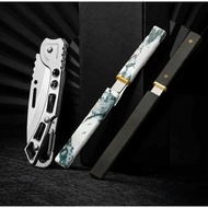 Multi functional stainless steel tool folding portable keychain