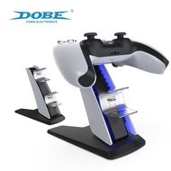 DOBE PS5 Gamepad Aircraft Twoseat charger PS5 dual gamepad with blue Light charging dock