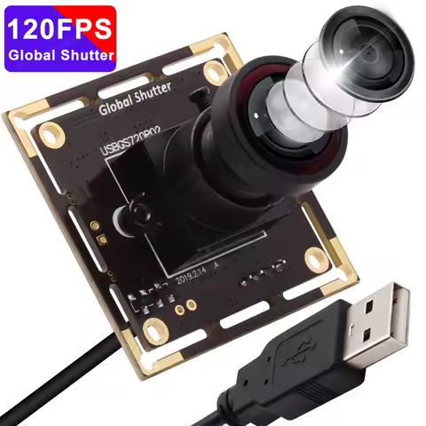 ELP 120fps High Speed Global Shutter USB Camera Module with 850nm IR Bandpass Filter OV9281 HD UVC M