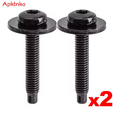 2Pcs M6x40 Headlight Fixing Screw Bolts N91199601 For Audi A4 S4 B8 A6 S6 C7
