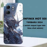 CC36 Flexible rubber softcase for Infinix Hot 50i 2024/ gundam Motif Latest Infinix Hot 50i/case Inf